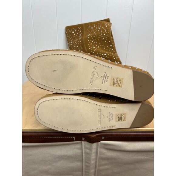 Zadig & Voltaire Santa Dream Knee High Leather Studded Boots Size EU 41/US 11 - Picture 6 of 9